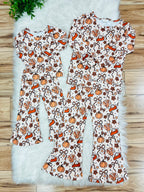 Girl’s Thanksgiving Mixed Print Outfit