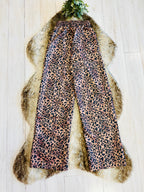 Women’s Regular and Curvy Leopard Print Pants with Pockets- True to Size