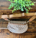Women’s Brown Woven Crossbody Bag
