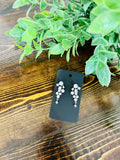 Women’s Silver Diamond and Pearl Rainfall Earrings