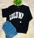 Women’s LuLu Mac Black/White Polka Dot Sweatshirt - Oversized Fit