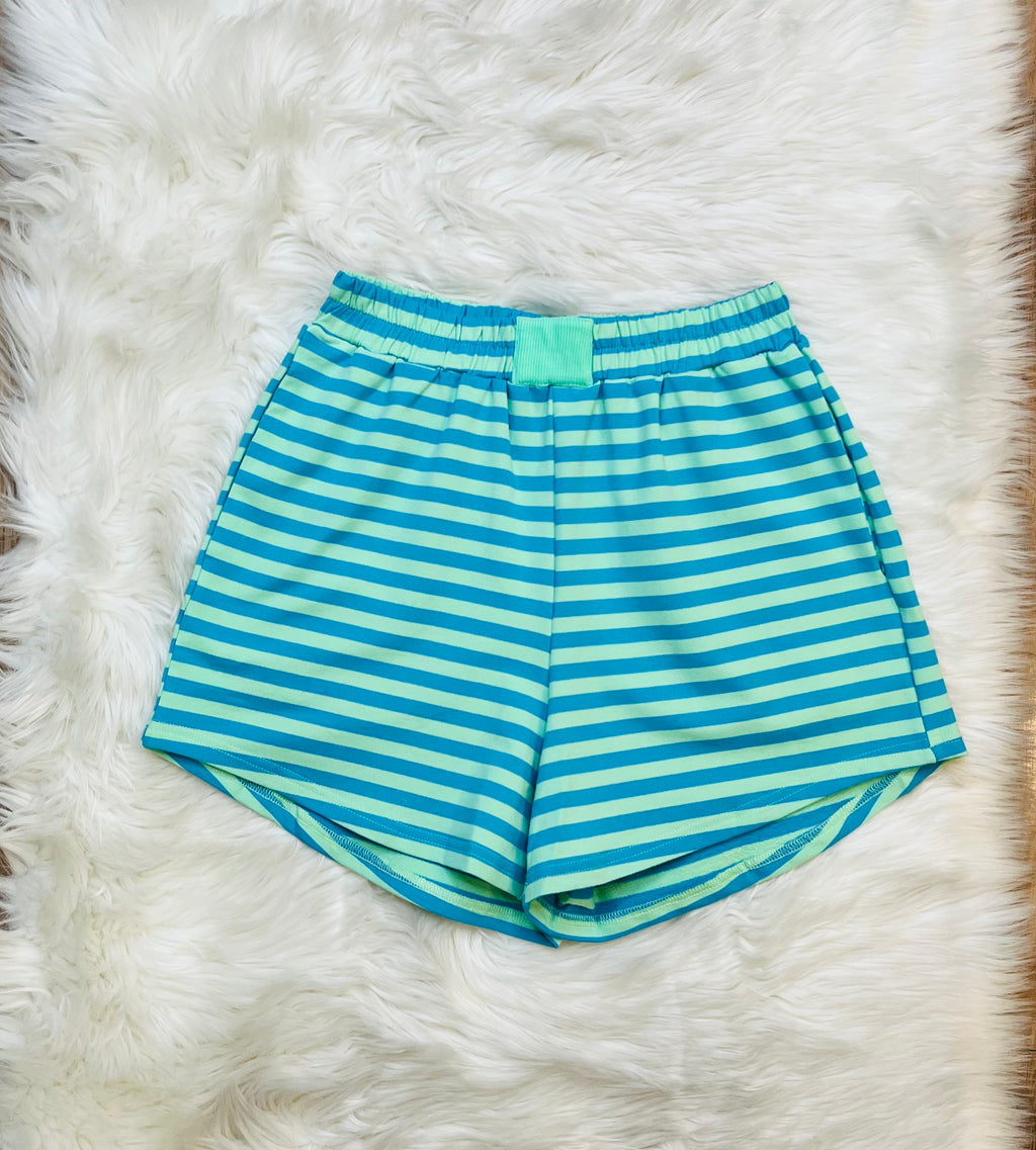Women’s Evermmee Blue and Green Striped Set