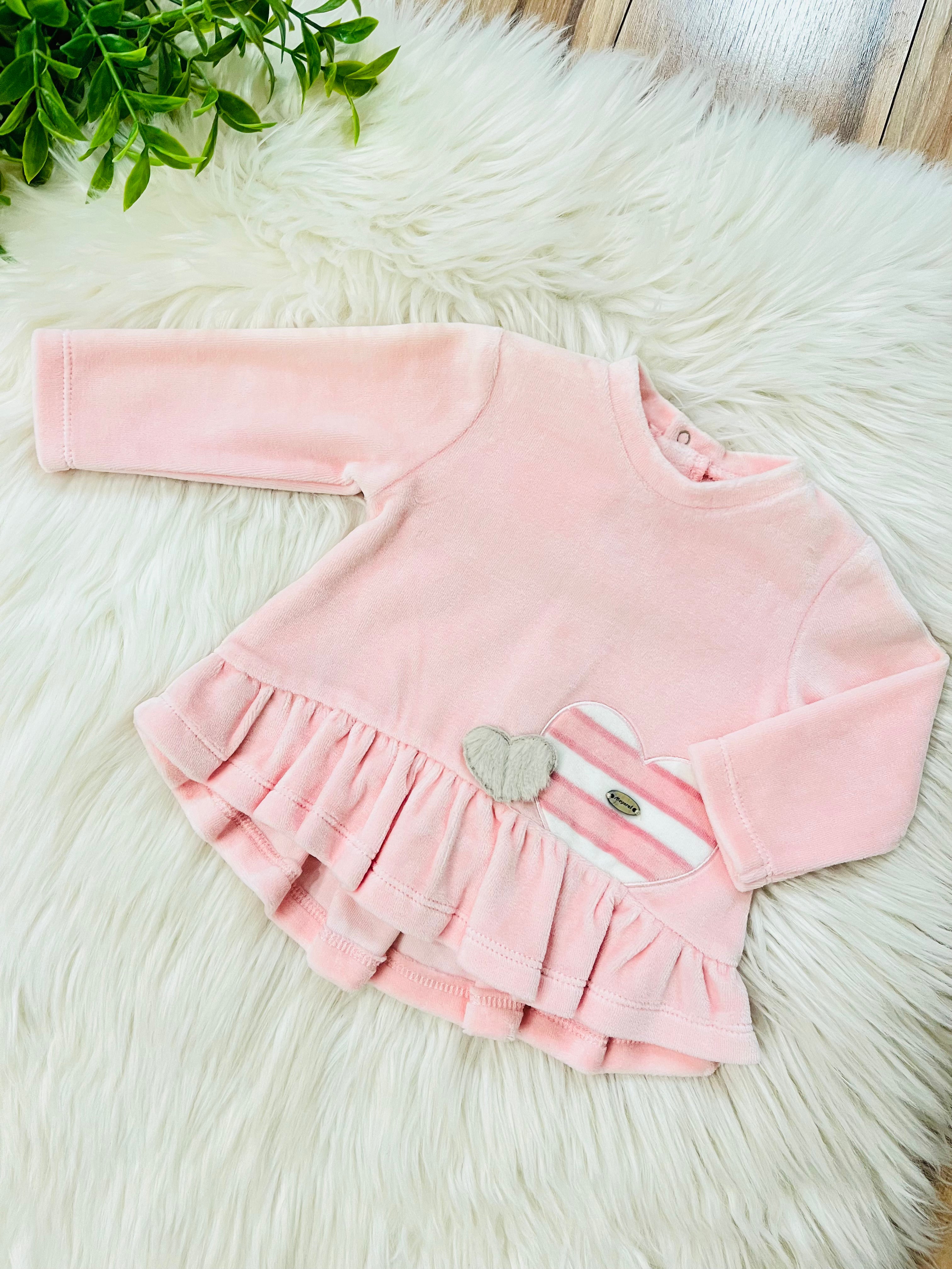 Girl’s Mayoral Pink Stripe Heart Pant Outfit