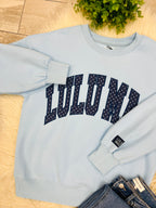 Women’s LuLu Mac Blue/Navy Polka Dot Sweatshirt - Oversized Fit