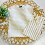 Women’s Evermmee Tan Stripe Pant Set