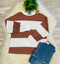 Women’s Evermmee Brown & white Dotted Top - True to Size