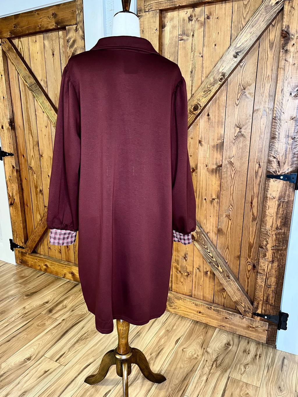 Women’s Evermmee Curvy Maroon Dress