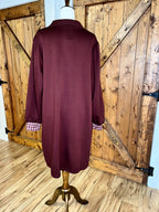 Women’s Evermmee Curvy Maroon Dress