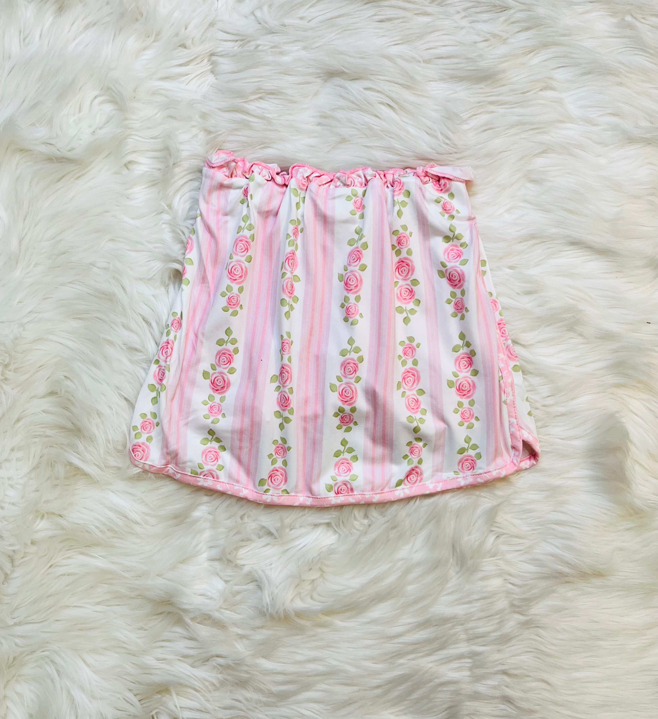 Girl’s Pink Rose Skort Outfit Set