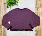Women’s Very J Navy and Pink Stripe and Polka Dot Top- True to size