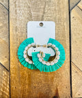 Women’s Green and Gold Pearl Earrings