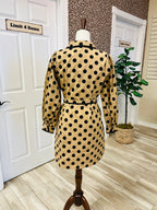 Women’s Jodifl Mocha & Black Polka Dot  dress - True to size
