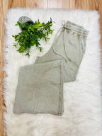 Women’s Zenana Ash Mocha Wide Leg Acid Wash Pants- Oversized