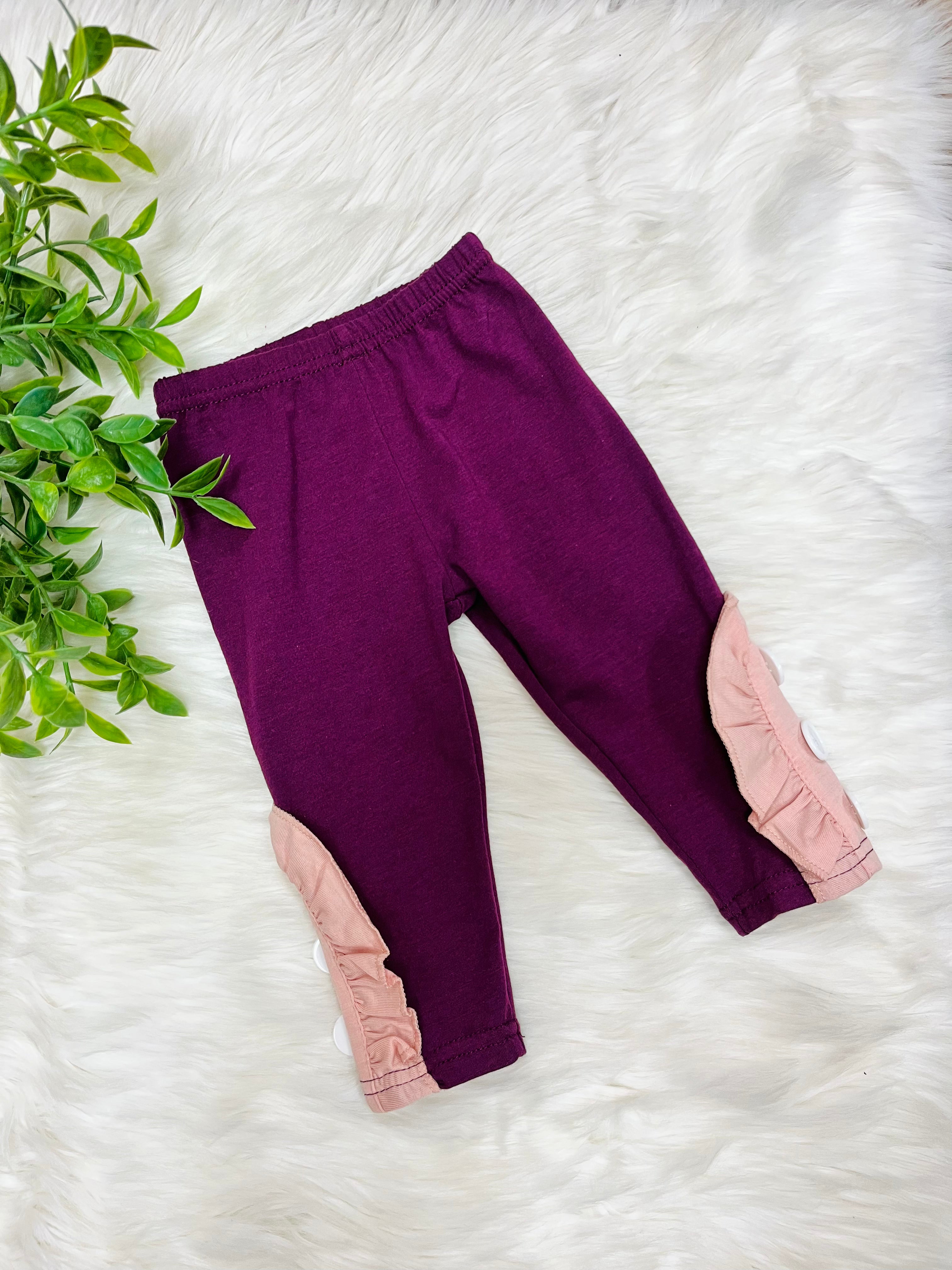 Girl’s Purple Fall Floral Outfit