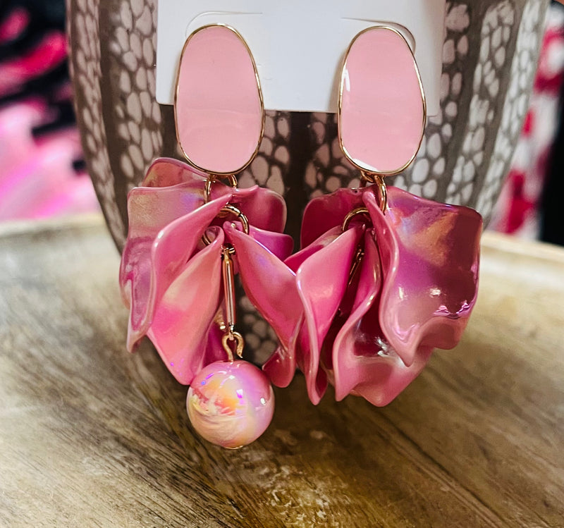 Pink Dangle Earrings