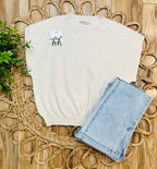 Women’s Zenana Sand Beige Sweater Vest Top