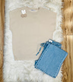 Women’s Zenana Sand Beige Vest Top - True to Size
