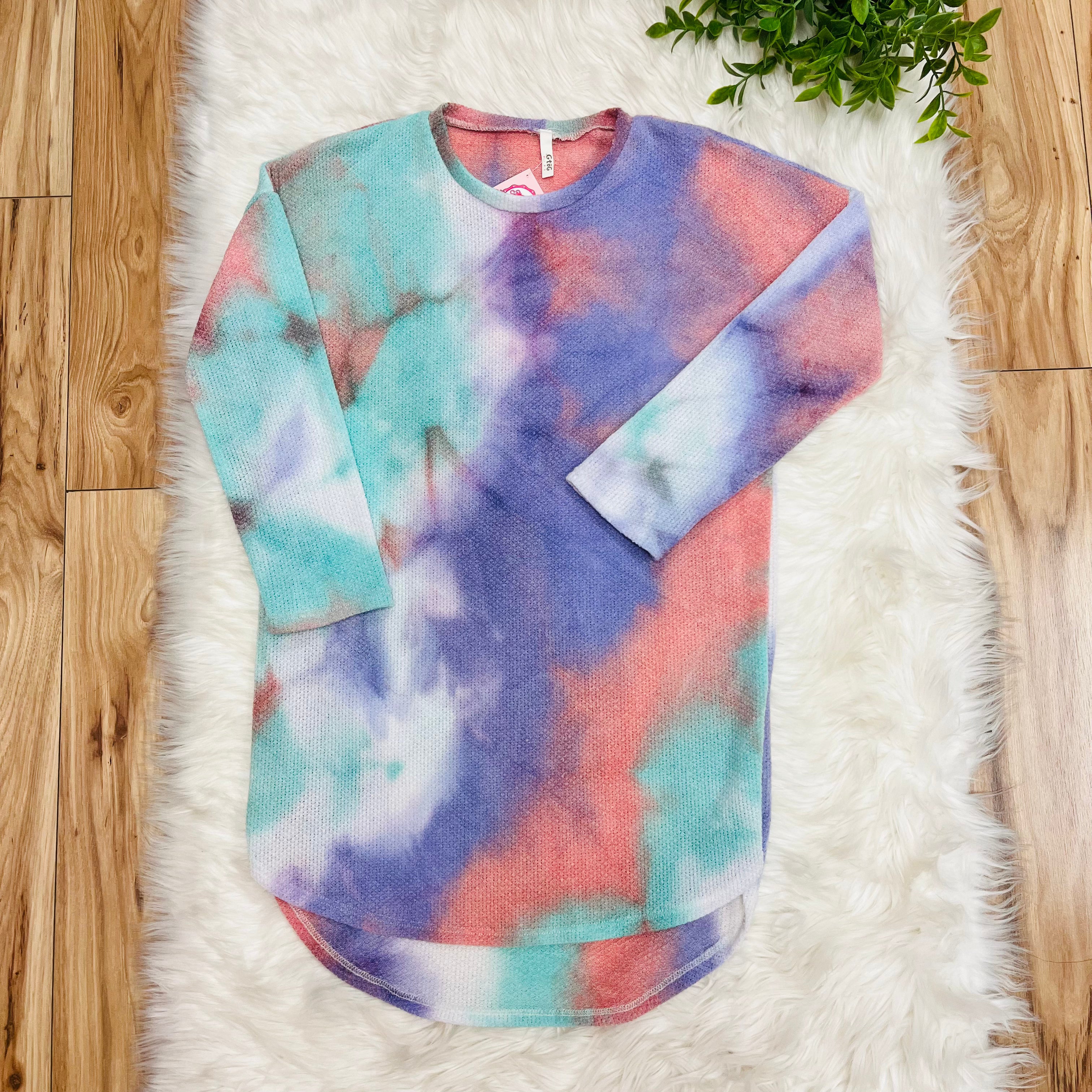 Girl’s Tye Dye Sweater Dress