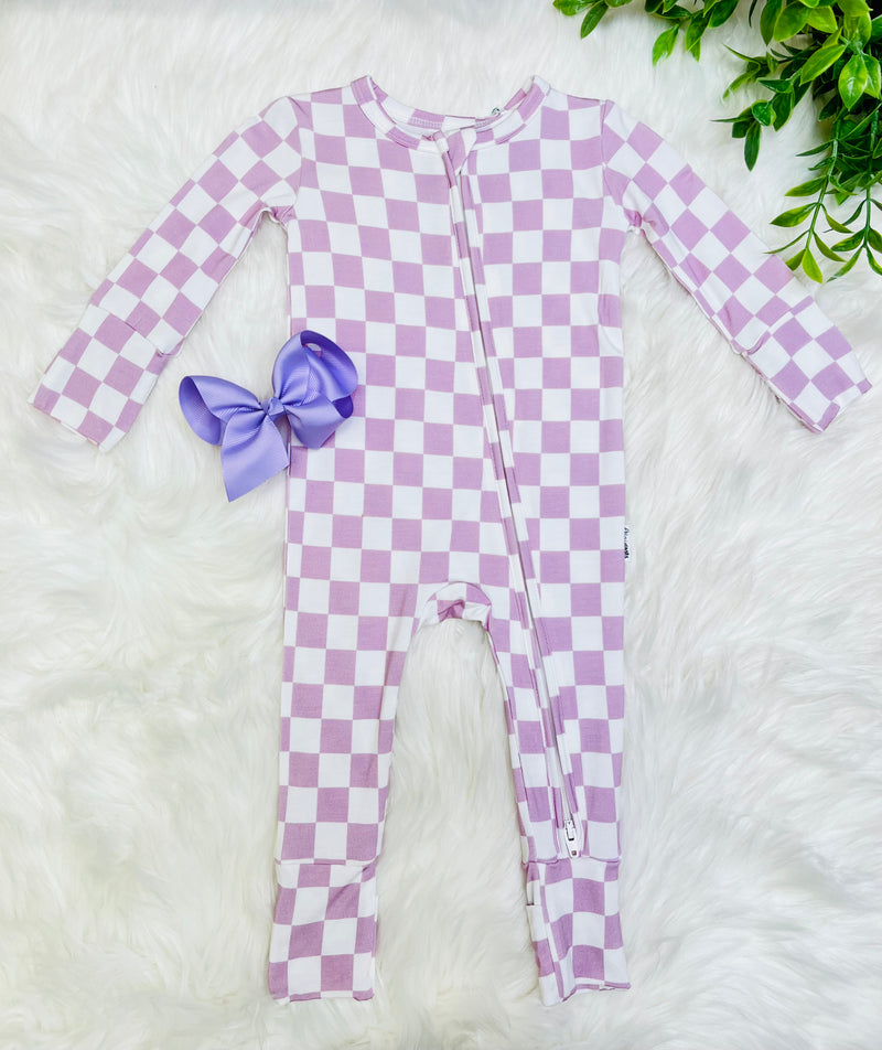 Purple Checkered Bamboo Sleeper