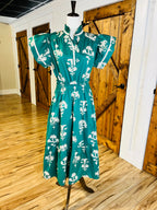 Women’s Umgee Green Floral Lace Detail Dress