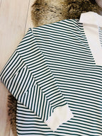 Stained Women’s Zenana Dark Green Striped Collared Set