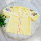 Women’s Jodifl Yellow Floral Embroidered Top