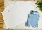Women’s Very J White Oversized Pocket Top