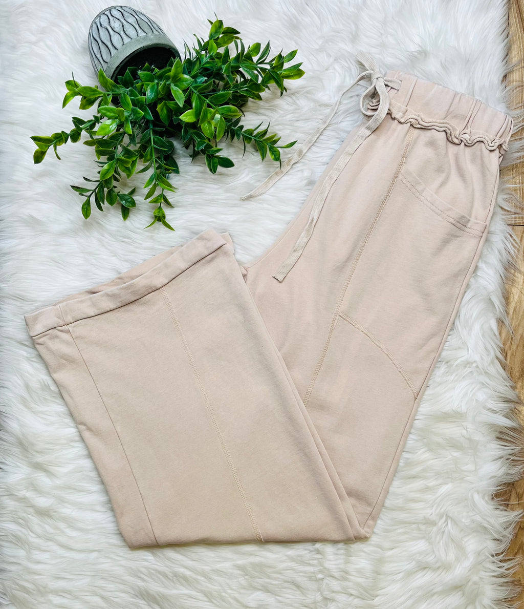 Women’s Evermmee Taupe Drawstring Pants- True to Size