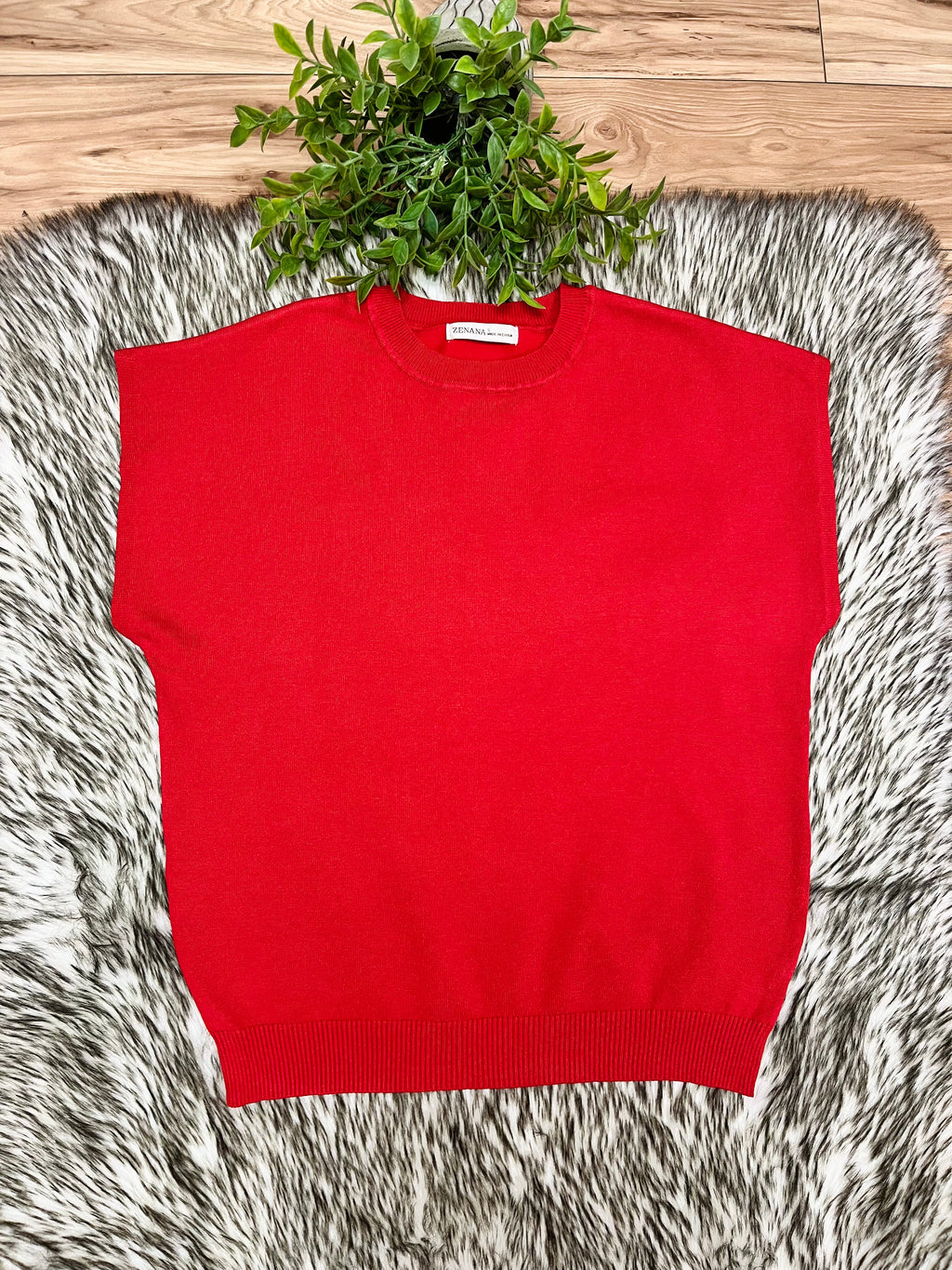 Women’s Zenana Red Vest Top- True to Size