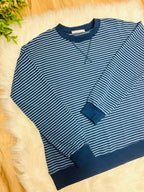 Women’s Zenana Navy Stripe Long Sleeve Top