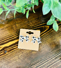 Women’s Black Polka Dot Bow Earrings