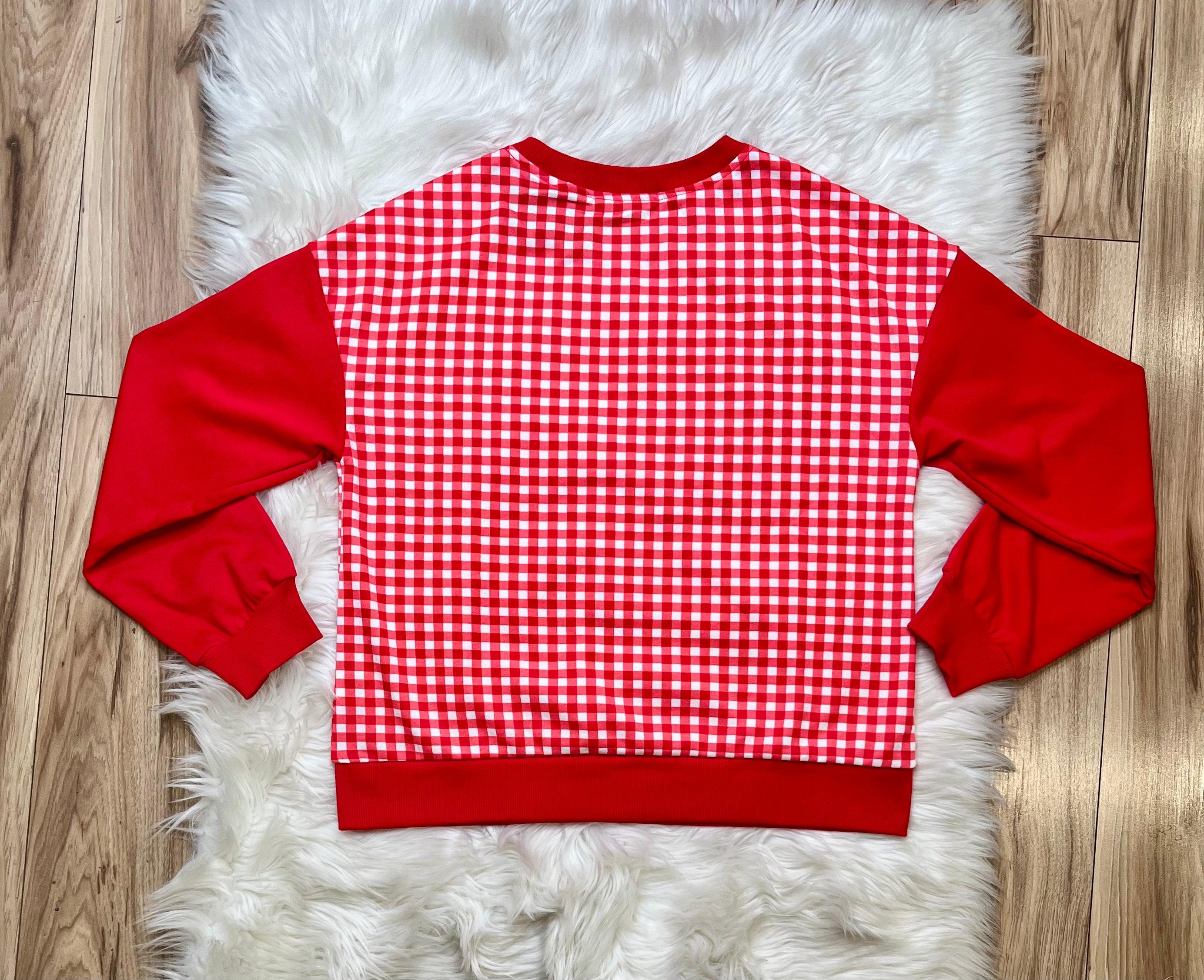 Women’s Evermeee Red Gingham Pant Set- True to Size