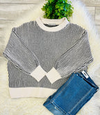 Women’s Zenana Black Ribbed Sweaters Top - True to size