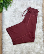 Women’s Zenana Exposed Seam Rust Drawstring Pants- True to Size