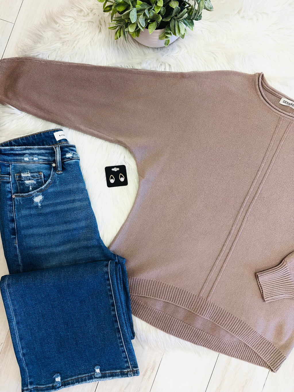Women’s Tan Knit Sweater