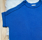 Women’s Zenana Classic Blue Ribbed Top