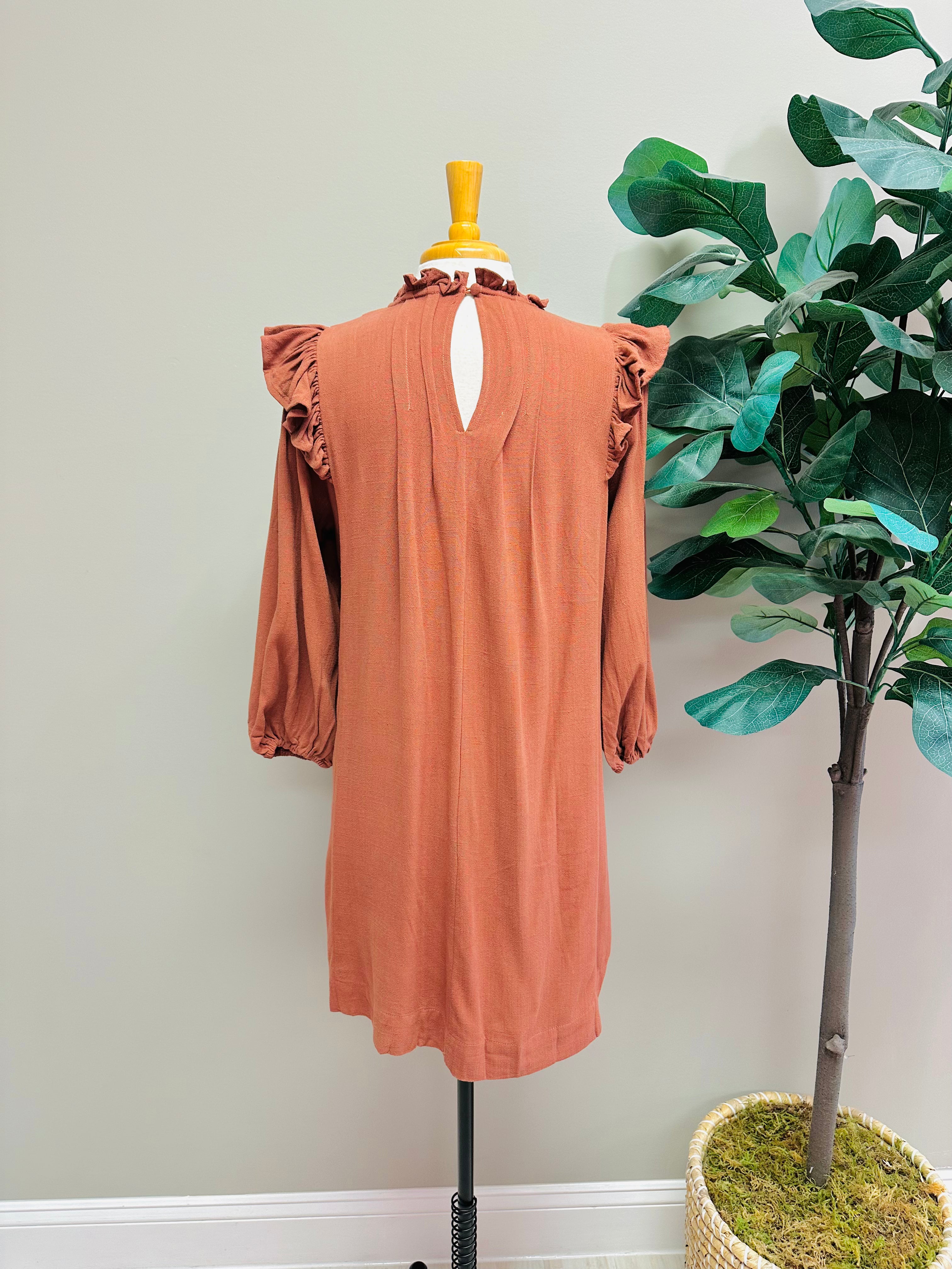 Women’s Umgee Brick Ruffle Dress True To Size