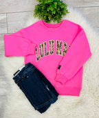Girl’s LuLu Mac Cheetah Pink Sweatshirt