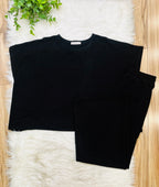 Women’s Black Sleeveless Pant Set