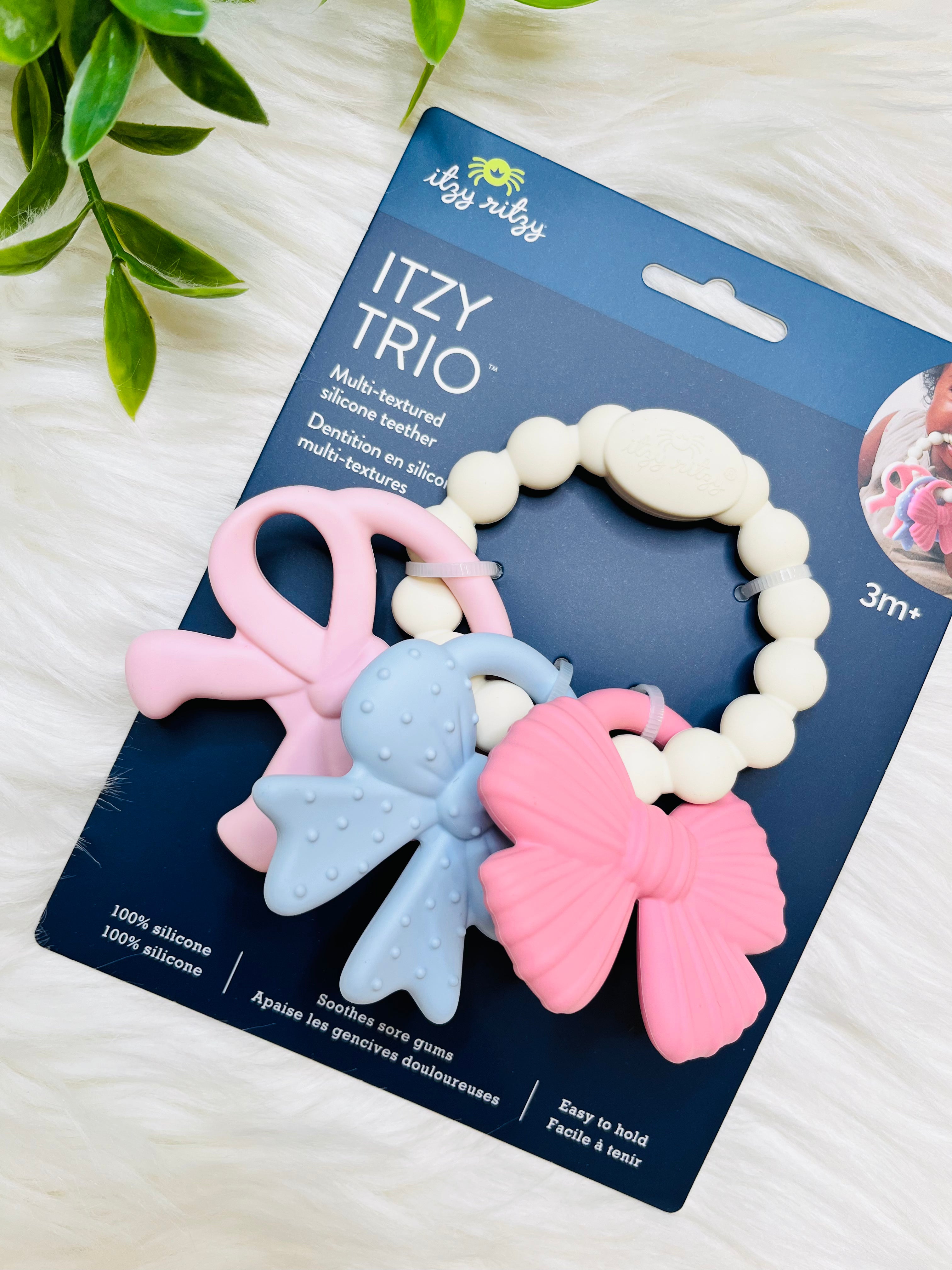 Itzy Ritzy Trio Silicone Teether Bow