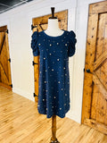 Women’s Umgee Navy Pearl Accent Dress