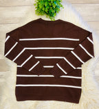 Women’s Zenana Trinity V-Neck Sweater In Chocolate - True to Size