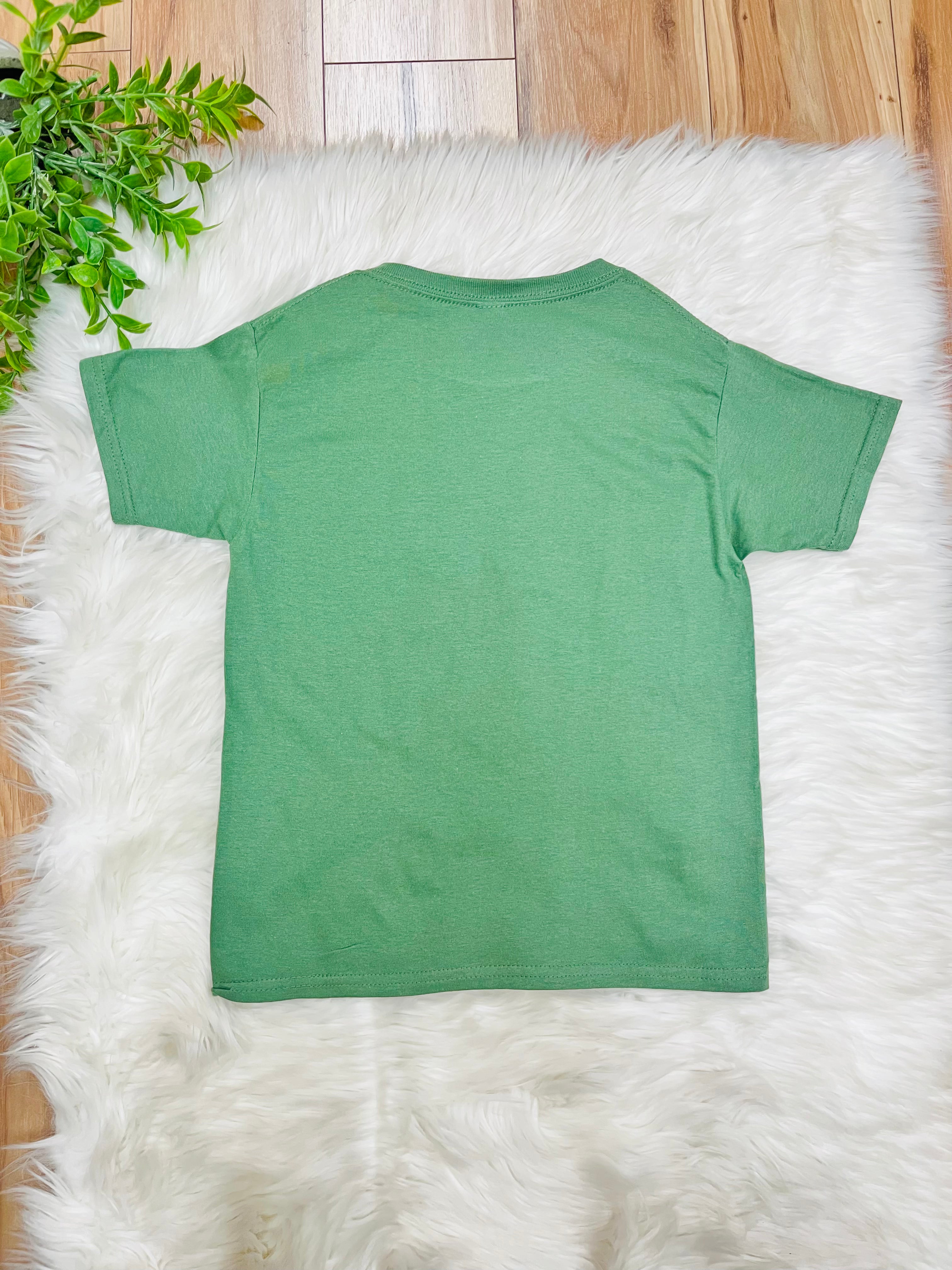 Girl’s Olive Green Mixed Print Pumpkin Tee