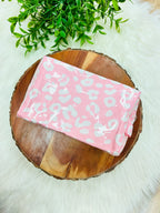 Pink Leopard Print Cosmetic Bag