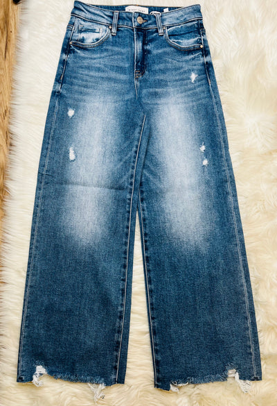 Risen Medium High Rise Wide Leg Jeans 5878