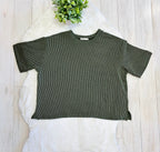 Women’s Zenana Forest Green Ribbed Set