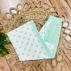 Women’s Evermmee Green and White Polka Dot Pant Set