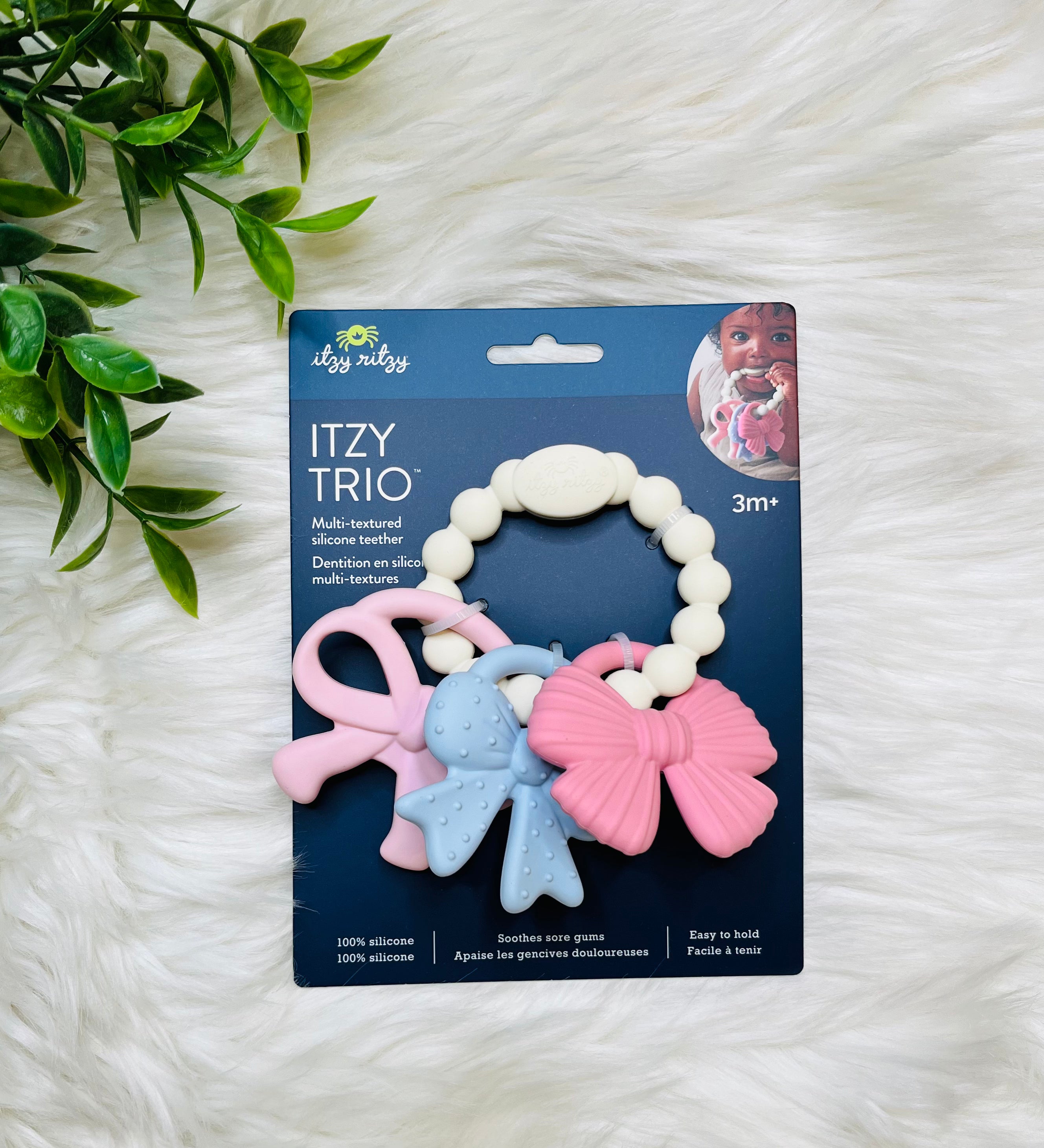 Itzy Ritzy Trio Silicone Teether Bow