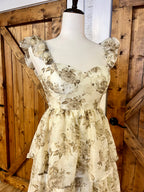 Women’s Blu Pepper Brown Floral Tiered Dress