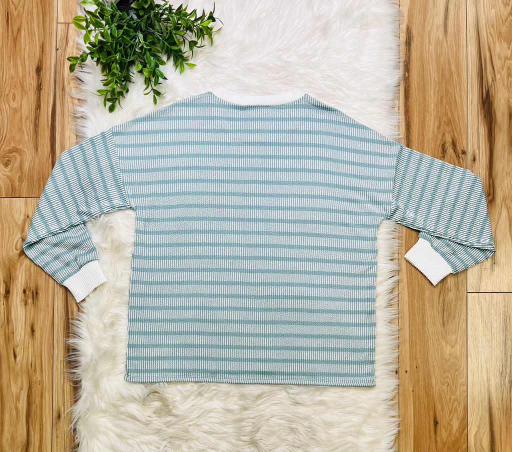 Women’s Zenana Ash Jade Striped Ribbed Pant Set